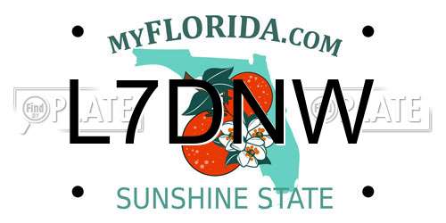 L7DNW Florida License Plate
