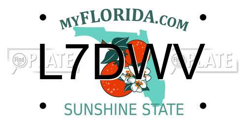 L7DWV Florida License Plate