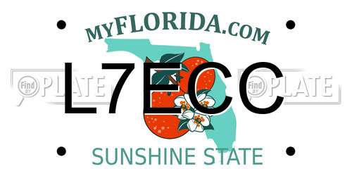 L7ECC Florida License Plate