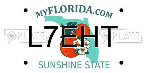 L7EHT Florida License Plate