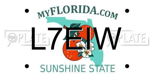 L7EIW Florida License Plate