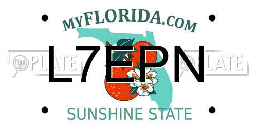 L7EPN Florida License Plate