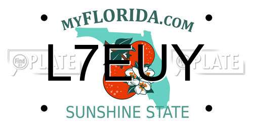 L7EUY Florida License Plate