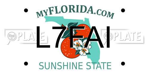 L7FAI Florida License Plate