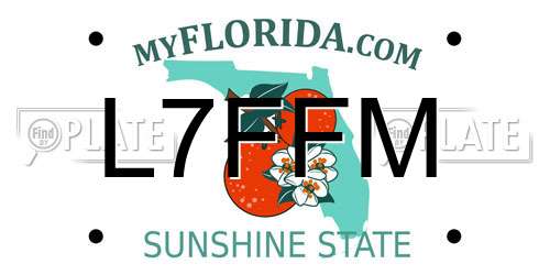 L7FFM Florida License Plate
