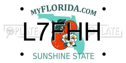 L7FHH Florida License Plate