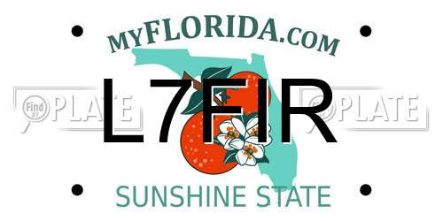 L7FIR Florida License Plate