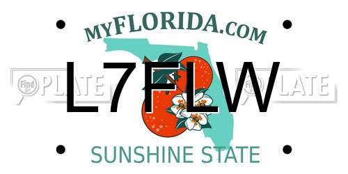 L7FLW Florida License Plate