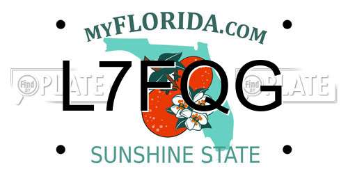 L7FQG Florida License Plate