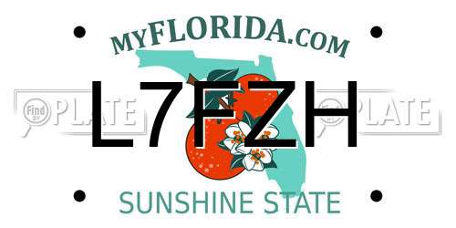 L7FZH Florida License Plate