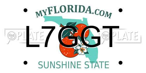 L7GGT Florida License Plate