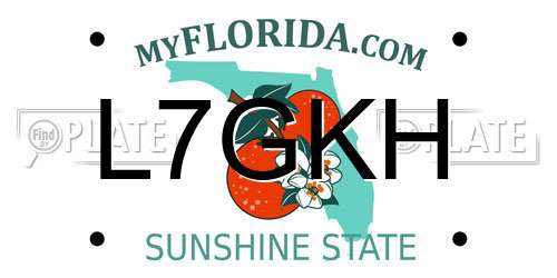 L7GKH Florida License Plate