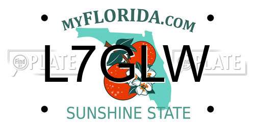 L7GLW Florida License Plate