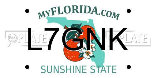 L7GNK Florida License Plate