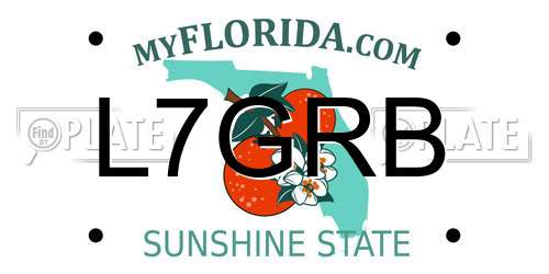 L7GRB Florida License Plate