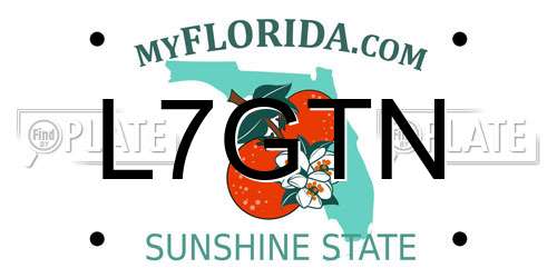 L7GTN Florida License Plate