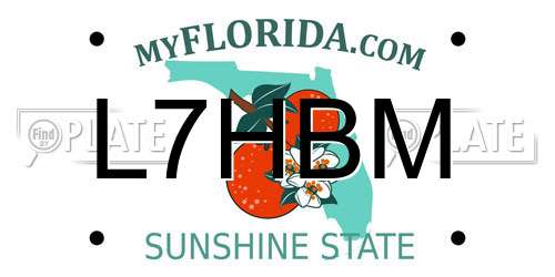 L7HBM Florida License Plate