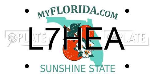 L7HEA Florida License Plate