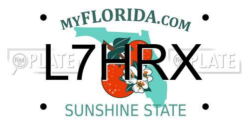 L7HRX Florida License Plate