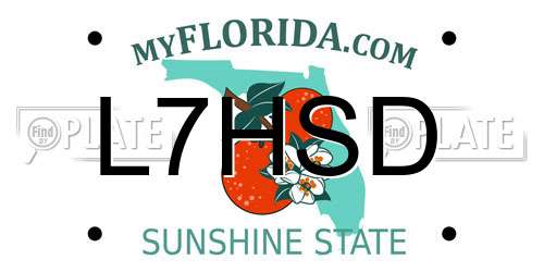 L7HSD Florida License Plate