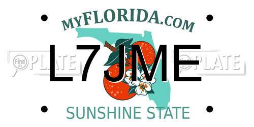 L7JME Florida License Plate