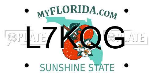 L7KQG Florida License Plate