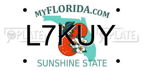 L7KUY Florida License Plate