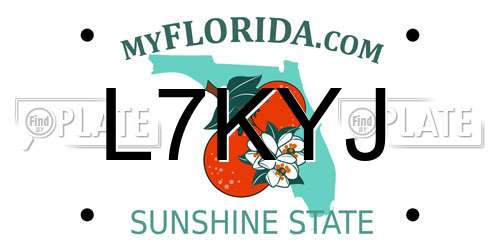 L7KYJ Florida License Plate