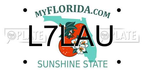 L7LAU Florida License Plate