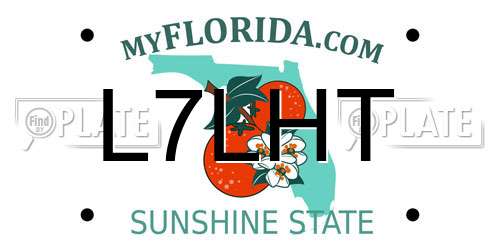 L7LHT Florida License Plate