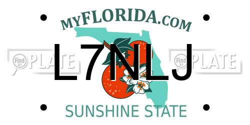 L7NLJ Florida License Plate