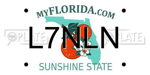 L7NLN Florida License Plate