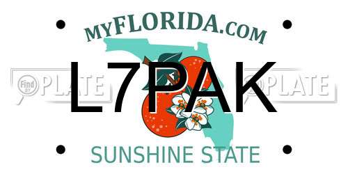 L7PAK Florida License Plate
