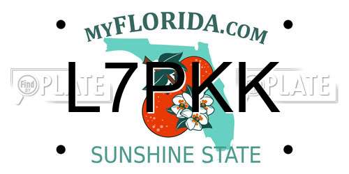 L7PKK Florida License Plate