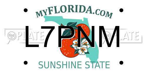 L7PNM Florida License Plate