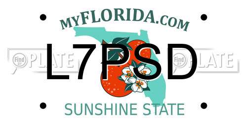 L7PSD Florida License Plate