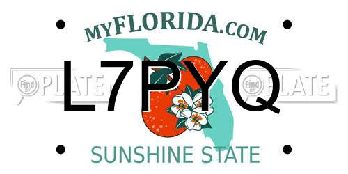 L7PYQ Florida License Plate