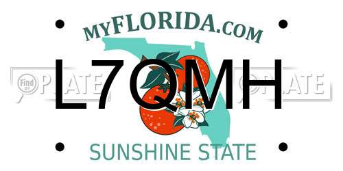 L7QMH Florida License Plate