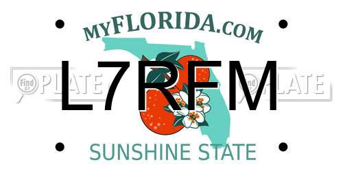 L7RFM Florida License Plate