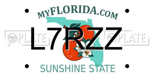 L7RZZ Florida License Plate