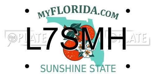 L7SMH Florida License Plate