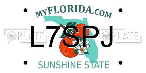 L7SPJ Florida License Plate