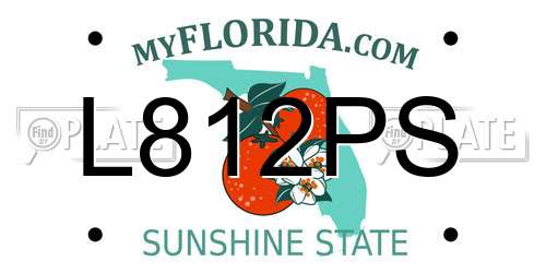 L812PS Florida License Plate