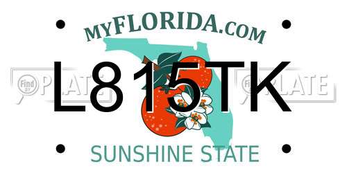 L815TK Florida License Plate