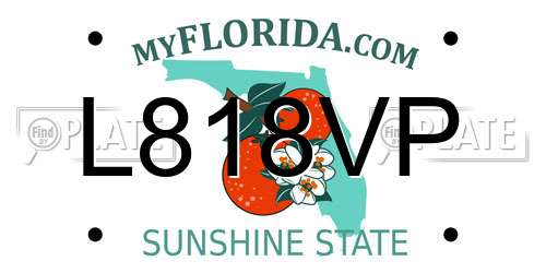 L818VP Florida License Plate