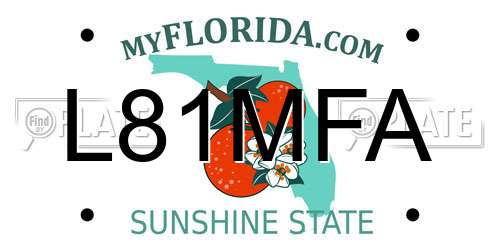 L81MFA Florida License Plate