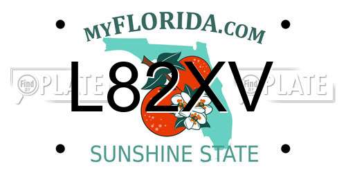 L82XV Florida License Plate