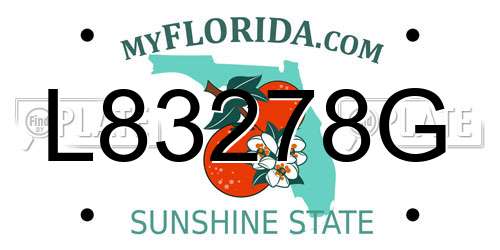 L83278G Florida License Plate