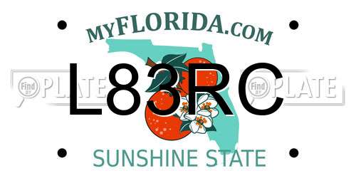 L83RC Florida License Plate