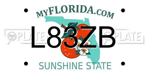 L83ZB Florida License Plate